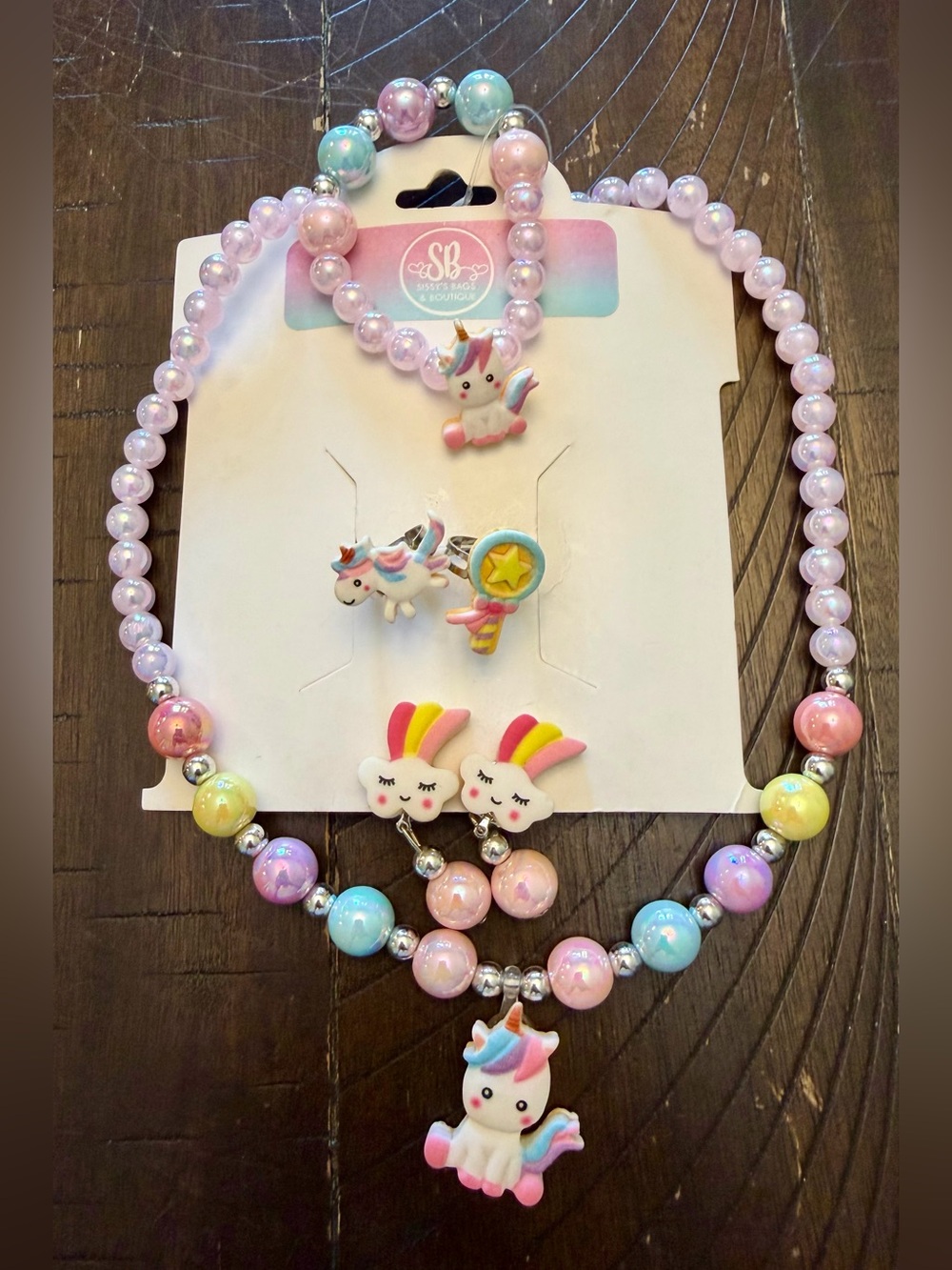 Brand New Girls 5 Piece Unicorn Play Jewelry Set